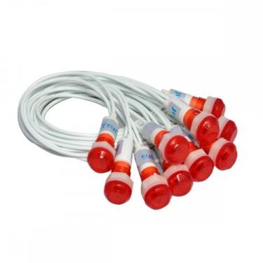 Imagem de Sinaleiro Jng Com Rabicho Plr108 127V Vermelho 52153 - Kit C/10, 110V