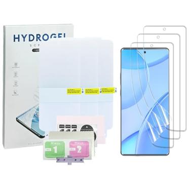 Imagem de Película protetora de tela de hidrogel para Motorola Edge 50 Pro -3 peças de película protetora de TPU macio transparente (antiimpressões digitais) [HD transparente] [Alta sensibilidade] [Tela inteira