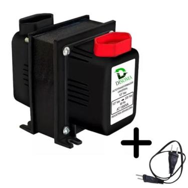Imagem de Auto Transformador de Voltagem 1500VA Slim Disoma 110 P/ 220V e 220V P