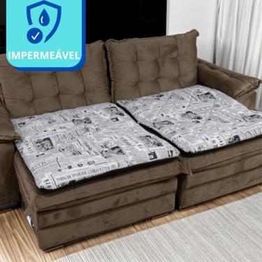 Imagem de Pillow Top Enchimento Superior Para Sofá 2 Metros Protetor Impermeável