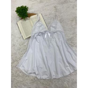 Imagem de Camisola Plus size Sexy até o tamanho 58 - VM Store, Branco, 52/54