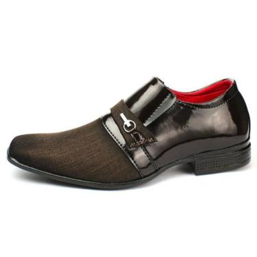 Imagem de Sapato Social Marrom Macio E Confortável Esporte Fino Fivela Calce Fác