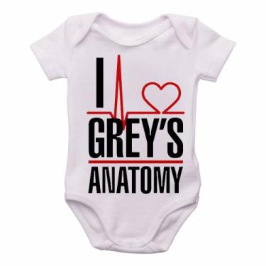 Imagem de body nenê criança roupa bebê I love Greys Anatomy - Empório Dutra, M  