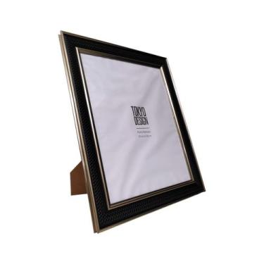 Imagem de Porta Retrato Escamado Preto Lípsia Moldura de Foto 20x25cm - Tokyo De