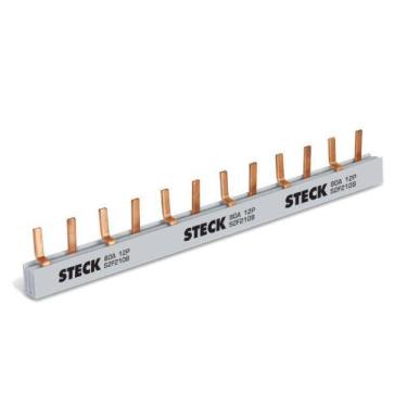 Imagem de Barramento Pente Bifásico para 16 Disjuntores 80A 285mm S2F285B STECK