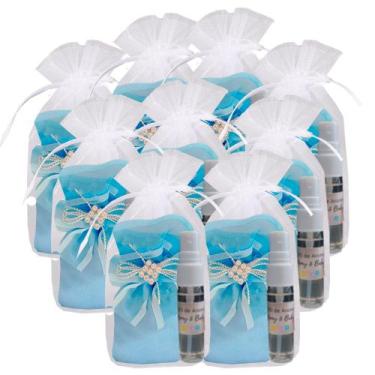 Imagem de Lembrancinha Sachê Perfumado Azul Bebê Cetim com Refil (5unid) Ref.AC-