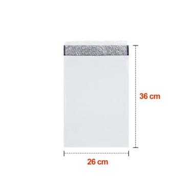 Imagem de 26X36 Envelope Branco com Plástico Bolha kit 50 unidades - Super Embal