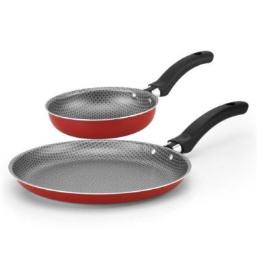 Imagem de Frigideira Panquequeira Antiaderente   Frigideira Para 1 Ovo Vermelho 