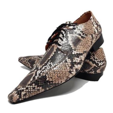 Imagem de Sapato Masculino Italiano Em Couro Cobra Original Ref: D193 - ART SAPA