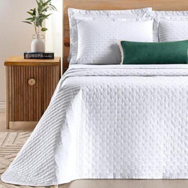 Imagem de Cobre Leito Queen Size 100%Algodão Lory Bordado Super Luxuoso VERITY -