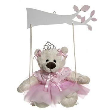 Imagem de Balança  Com Ursa Bailarina Rosa Quarto Bebê Infantil Menina - Potinho