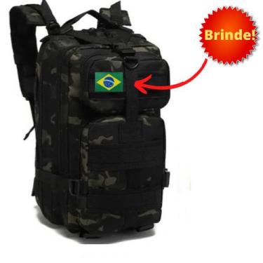 Imagem de Mochila Tática Militar Impermeável Reforçada 30 L - GN, Preto, Verde