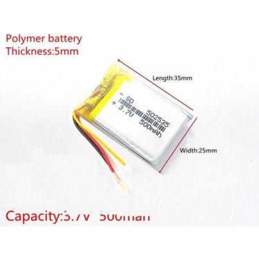 Imagem de Bateria 502535 3 Fios 3,7v 500mah 5mm X 25mm X 35mm - KMIG