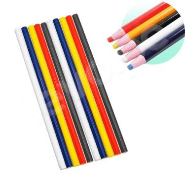 Imagem de 10 Lápis Giz Alfaiate Marcar Riscar Tecido Cores - Levolpe