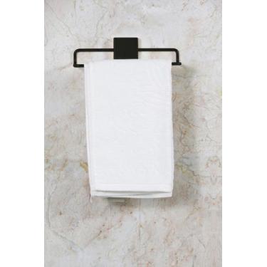 Imagem de Suporte Porta Toalha Rosto Mão Adesivo 3M autocolante Toalheiro Banhei