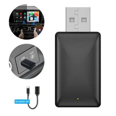 Imagem de Adaptador Carplay e Android Auto Sem Fio Bluetooth Universal - Dongle