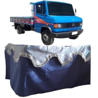 Imagem de Cortina De Cetim Traseira Para Mb 709 710 Azul - Olímpia Pesados