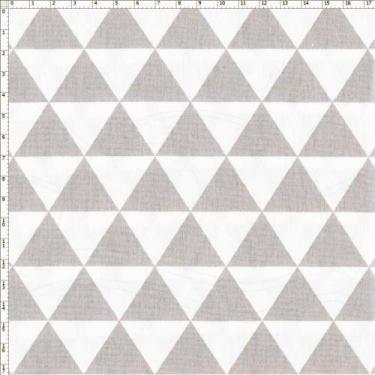 Imagem de Tecido Estampado para Patchwork - Monochrome Triangulos Cinza (0,50x1,