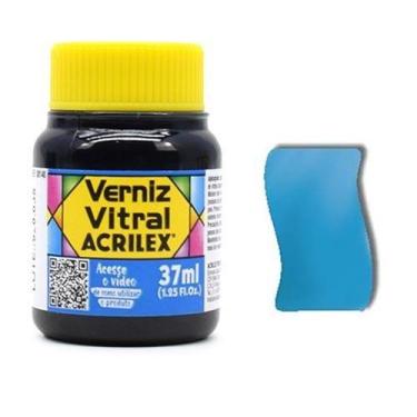 Imagem de Verniz Vitral Acrilex 37ml, 501 - AZUL TURQUESA