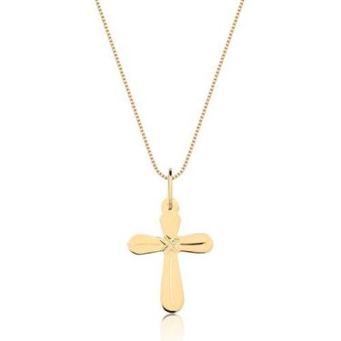 Imagem de Pingente De Cruz De Chapa Ouro 18k P21 - MAEHLER JOIAS, Dourado