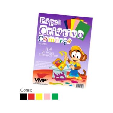 Imagem de Papel Criativo Camurça 20 folhas A4 Colorido Volta as Aulas - MaisTem 