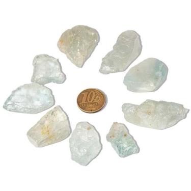 Imagem de Kit 4 Topázio Azul Misto Pedra Bruto Natural 20 a 40mm - CristaisdeCur
