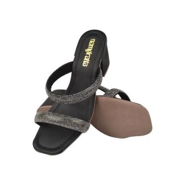Imagem de Tamanco Branco Rafaela Salomão Feminino Confortável E elegante, Preto,