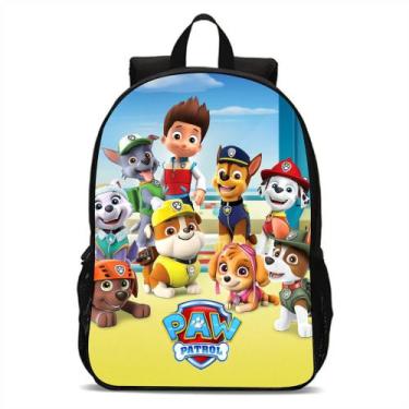 Imagem de Mochila Escolar Infantil Patrulha Canina Meninos Animação Bolsa de cos