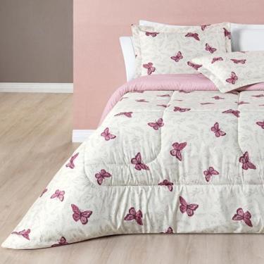 Imagem de Cobertor Queen Size Grosso 200 Fios Nyla Dupla Face Estampado Luxuoso 