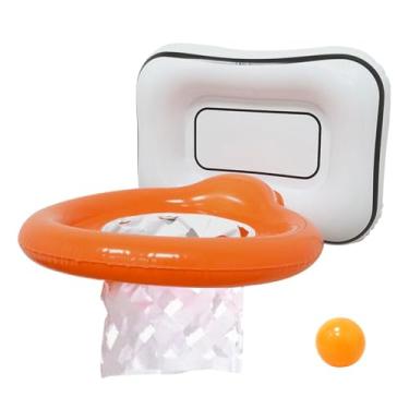 Imagem de Pegciuho Aro de basquete inflável montado na cabeça, equipamento de basquete para escritório em casa