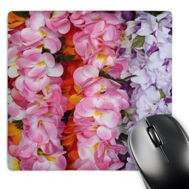 Imagem de Mouse pad com acabamento fosco "Hawaiian Flower Garlands 3D Rose no Market PlaceUs12 Dgi0034Daisy Gilardini" - 20 x 20 cm - mp_143934_1