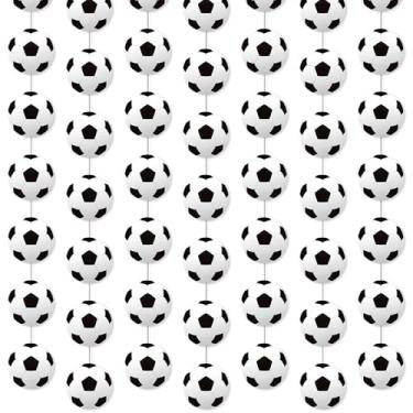 Imagem de Faccito 8 peças de banners de festa esportiva, tema esportivo, decoração de festa, guirlanda de papel para adolescentes, bolas, aniversário, chá de bebê, casa, sala de aula, decoração (futebol)