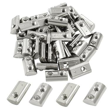 Imagem de Zorveiio 100 peças série 2020 rolo meio redondo em porcas M3 T, rolo em mola T ranhura, porcas de mola M3 T sortido porca de fixação para perfil de alumínio, impressora 3D, roteador CNC