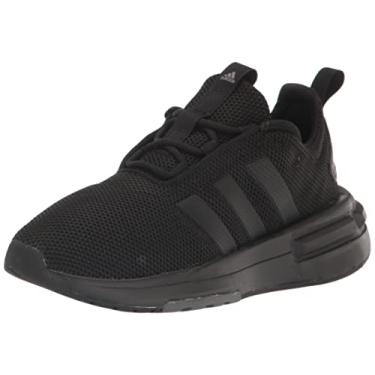 Imagem de adidas Tênis infantil unissex Racer Tr23 (criança pequena), Núcleo preto/preto/cinza, 16