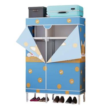 Imagem de Guarda-roupa Armário espaçoso portátil, guarda-roupa para casa, corpo inteiro, tecido, guarda-roupa temporário para quarto armário