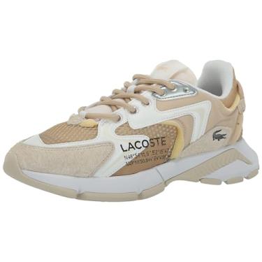 Imagem de Lacoste Tênis feminino L003 Neo, Cinza claro/branco, 6.5