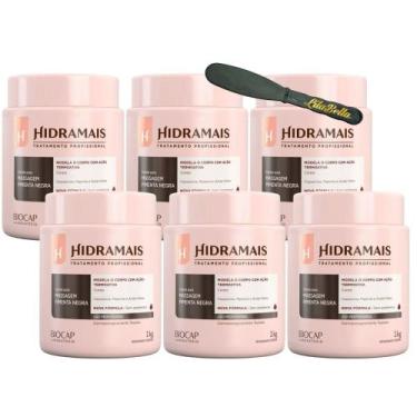 Imagem de 6UN Creme Massagem Pimenta Negra 1KG Hidramais+ Espátula
