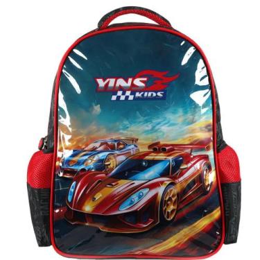 Imagem de Mochila De Costas Infantil Racing YS42406 Yins Paper, Preto