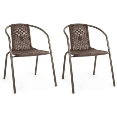 Imagem de Kit 2 Cadeiras com Braço Indaiá em Polipropileno - Marrom