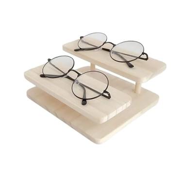 Imagem de Suporte de exibição de óculos opções de 2 a 5 camadas óculos de sol de madeira suporte montável de alto nível expositor de óculos suporte de joalharia expositor de óculos exclusivo caixa de exibição d