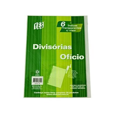 Imagem de Divisória para Fichário, Oficio, YES, com 6 Divisões, com visor, Cristal, 6INTBCR