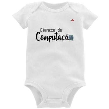 Imagem de Body Bebê Ciência da Computação - Foca na Moda, Branco, GG