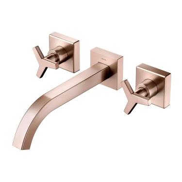 Imagem de Misturador de parede para lavatório City cobre escovado Docol