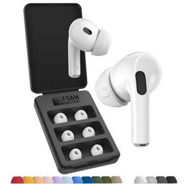 Imagem de Foam Masters Espumas de Memória Ultra-Premium para AirPods Pro 1ª e 2ª Geração | 3 Pares | Black Magic Versão 6.0 | Ajuste Seguro | Conforto | Cancelamento de Ruído Melhorado | Borrachas de Reposição