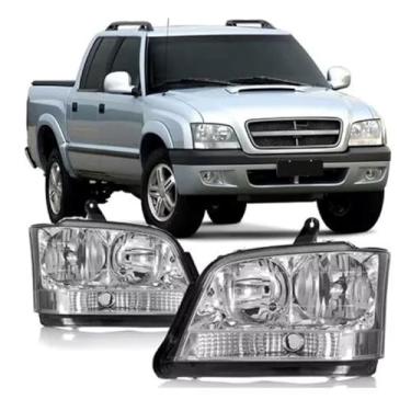 Imagem de Par Farol S10 Pit Bull Blazer 2001 2002 2003 2004 2005 2006 2007 2008 2009 2010 2011 (PISCA CRISTAL)