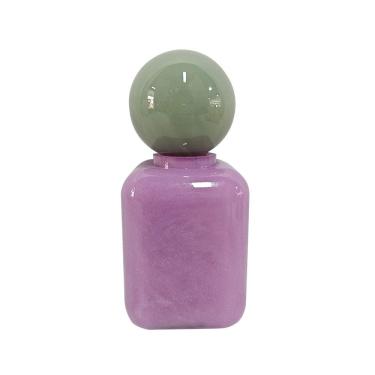 Imagem de Garrafa Decorativa de Vidro Verde e Roxo 16,5cm BX0014 BTC