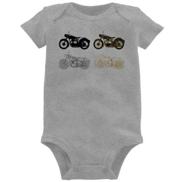 Imagem de Body Bebê Motorcycle Vector - Foca na Moda, Cinza, GG