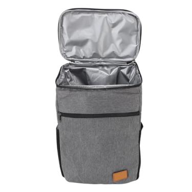 Imagem de Bolsa Mais Fria de Acampamento, Mochila de Mochila Mais Fria e Isolada de Ombro Duplo à Prova de água de água para Mochila Isolada para Camping Ao Ar Livre, Caminhadas, (GRAY)