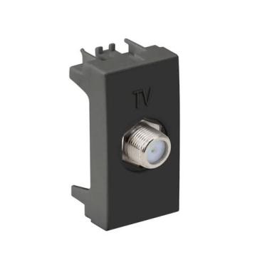 Imagem de Módulo Tomada Tv Coaxial 75 Ohms Margirius Sleek Preto
