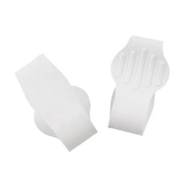 Imagem de kowaku 2 peças Tampa de renda de silicone, equipamento de futebol atletas portáteis universais que executam o suporte de cadarço reutilizável não deslizante, Branco